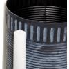 imageDeco 79 Metal Indoor Outdoor Planter Large Planter Pot with Removable Wood Stand Set of 2 Planters 17quot 15quotH WhiteBlack