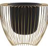 imageDeco 79 Metal Indoor Outdoor Planter Small Planter Pot with Removable Gold Wire Stand Set of 2 Planters 10quot 12quotH BlackBlack