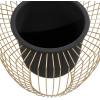 imageDeco 79 Metal Indoor Outdoor Planter Small Planter Pot with Removable Gold Wire Stand Set of 2 Planters 10quot 12quotH BlackBlack