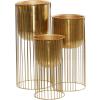 imageDeco 79 Metal Indoor Outdoor Planter Small Planter Pot with Removable Gold Wire Stand Set of 2 Planters 10quot 12quotH BlackGold