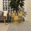 imageDeco 79 Metal Indoor Outdoor Planter Small Planter Pot with Removable Gold Wire Stand Set of 2 Planters 10quot 12quotH BlackGold