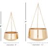 imageDeco 79 Metal Indoor Outdoor Wall Planter Indoor Outdoor Hanging Dome Hanging Planter with Chain Set of 2 Plant Hanger 5quot 7quotH SilverGold