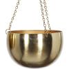 imageDeco 79 Metal Indoor Outdoor Wall Planter Indoor Outdoor Hanging Dome Hanging Planter with Chain Set of 2 Plant Hanger 5quot 7quotH SilverGold