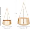 imageDeco 79 Metal Indoor Outdoor Wall Planter Indoor Outdoor Hanging Dome Hanging Planter with Chain Set of 2 Plant Hanger 5quot 7quotH SilverGold
