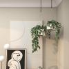 imageDeco 79 Metal Indoor Outdoor Wall Planter Indoor Outdoor Hanging Dome Hanging Planter with Chain Set of 2 Plant Hanger 5quot 7quotH SilverSilver
