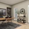 imageDeco 79 Metal Narrow Oval 2 Shelf Console Table with Open Wire Frame 48 x 14 x 34 Black