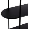 imageDeco 79 Metal Oval 3 Shelf Wall Shelf 28quot x 8quot x 28quot BlackBlack
