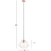 imageDeco 79 Metal Pendant W Bulb W 90quot H59252 12quot W90 H Copper