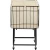 imageDeco 79 Metal Rectangle Storage Cart with Wheels 24quot x 16quot x 26quot Black