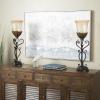 imageDeco 79 Metal Room Uplight Decorative Lamps with Scrolls set of 2 Table Lamps 9quot x 9quot x 30quot Brown2 PIECES LARGE SIZE