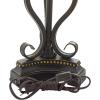 imageDeco 79 Metal Room Uplight Decorative Lamps with Scrolls set of 2 Table Lamps 9quot x 9quot x 30quot Brown2 PIECES LARGE SIZE