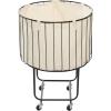 imageDeco 79 Metal Round Storage Cart with Wheels 19quot x 19quot x 26quot Black