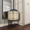 imageDeco 79 Metal Round Storage Cart with Wheels 19quot x 19quot x 26quot Black