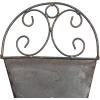 imageDeco 79 Metal Scroll Indoor Outdoor Wall Planter Indoor Outdoor Cone Hanging Planter Set of 2 Plant Hanger 18quot 15quotH Black