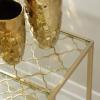 imageDeco 79 Metal Side End Accent Table End Table with Clear Glass Top Set of 3 Side Table 24quot 22quot 20quotW Gold