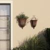 imageDeco 79 Metal Wall Planter 125Inch and 325Inch Set of 2 Brown