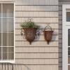 imageDeco 79 Metal Wall Planter 125Inch and 325Inch Set of 2 Brown