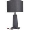 imageDeco 79 Modern Cement Table Lamp Bedside Desk Lamps for Bedroom Living Room Office Kids Room Girls Room Dorm 14quot L x 14quot W x 23quot H BrownBrown