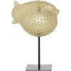 imageDeco 79 Polyresin Blowfish Handmade Decorative Sculpture Spiked Home Decor Statue with Stand Accent Figurine 7quot x 5quot x 9quot Gold10 x 7 x 14