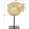 imageDeco 79 Polyresin Blowfish Handmade Decorative Sculpture Spiked Home Decor Statue with Stand Accent Figurine 7quot x 5quot x 9quot Gold7 x 5 x 9