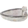 imageDeco 79 Polystone Bird Decorative Garden Sculpture Indoor Outdoor Garden Statue with Bath Bowl Outdoor Sculpture 15quot x 15quot x 6quot Gray15 x 15 x 6