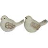 imageDeco 79 Polystone Bird Decorative Garden Sculpture Indoor Outdoor Garden Statues Set of 2 Outdoor Sculptures 12quotW 8quotH Gray