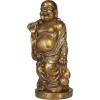imageDeco 79 Polystone Buddha Meditating Sculpture with Engraved Carvings and Relief Detailing 11quot x 9quot x 17quot CopperBronze
