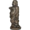 imageDeco 79 Polystone Buddha Meditating Sculpture with Engraved Carvings and Relief Detailing 11quot x 9quot x 17quot CopperBrown