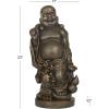 imageDeco 79 Polystone Buddha Meditating Sculpture with Engraved Carvings and Relief Detailing 11quot x 9quot x 17quot CopperBrown