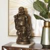 imageDeco 79 Polystone Buddha Meditating Sculpture with Engraved Carvings and Relief Detailing 11quot x 9quot x 17quot CopperBrown