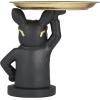 imageDeco 79 Polystone Bulldog Decorative Sculpture Home Decor Statue with Tray Top Accent Figurine 15quot x 14quot x 14quot Black