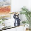 imageDeco 79 Polystone Bulldog Decorative Sculpture Home Decor Statue with Tray Top Accent Figurine 15quot x 14quot x 14quot Black