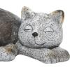imageDeco 79 Polystone Cat Decorative Garden Sculpture Indoor Outdoor Garden Statue Outdoor Sculpture 15quot x 9quot x 7quot GrayGray