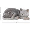 imageDeco 79 Polystone Cat Decorative Garden Sculpture Indoor Outdoor Garden Statue Outdoor Sculpture 15quot x 9quot x 7quot GrayGray