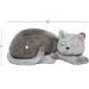 imageDeco 79 Polystone Cat Decorative Garden Sculpture Indoor Outdoor Garden Statue Outdoor Sculpture 15quot x 9quot x 7quot GrayGray