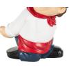 imageDeco 79 Polystone Chef Wine Holder Kitchen Decorative Figurine Single Bottle with Red Accents 8quot x 4quot x 9quot White