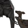 imageDeco 79 Polystone Elephant Decorative Sculpture Home Decor Statue Accent Figurine 17quot x 4quot x 8quot BlackBlack