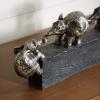 imageDeco 79 Polystone Elephant Decorative Sculpture Home Decor Statue Accent Figurine 17quot x 4quot x 8quot BlackBlack