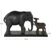 imageDeco 79 Polystone Elephant Decorative Sculpture Home Decor Statue Accent Figurine 17quot x 4quot x 8quot BlackBlack