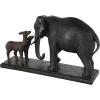 imageDeco 79 Polystone Elephant Decorative Sculpture Home Decor Statue Accent Figurine 17quot x 4quot x 8quot BlackBlack