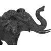 imageDeco 79 Polystone Elephant Decorative Sculpture Home Decor Statue Accent Figurine 17quot x 4quot x 8quot BlackBlack