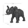 imageDeco 79 Polystone Elephant Decorative Sculpture Home Decor Statue Accent Figurine 17quot x 4quot x 8quot BlackBlack