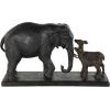 imageDeco 79 Polystone Elephant Decorative Sculpture Home Decor Statue Accent Figurine 17quot x 4quot x 8quot BlackBlack