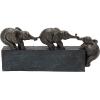 imageDeco 79 Polystone Elephant Decorative Sculpture Home Decor Statue Accent Figurine 17quot x 4quot x 8quot BlackBlack