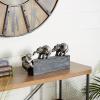 imageDeco 79 Polystone Elephant Decorative Sculpture Home Decor Statue Accent Figurine 17quot x 4quot x 8quot BlackBlack