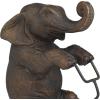 imageDeco 79 Polystone Elephant Decorative Sculpture Home Decor Statue Accent Figurine 17quot x 4quot x 8quot BlackBronze