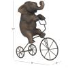 imageDeco 79 Polystone Elephant Decorative Sculpture Home Decor Statue Accent Figurine 17quot x 4quot x 8quot BlackBronze
