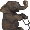 imageDeco 79 Polystone Elephant Decorative Sculpture Home Decor Statue Accent Figurine 17quot x 4quot x 8quot BlackBronze