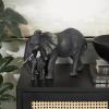 imageDeco 79 Polystone Elephant Decorative Sculpture Home Decor Statue Accent Figurine 17quot x 4quot x 8quot BlackBronze
