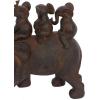 imageDeco 79 Polystone Elephant Decorative Sculpture Home Decor Statue Accent Figurine 17quot x 4quot x 8quot BlackBrown